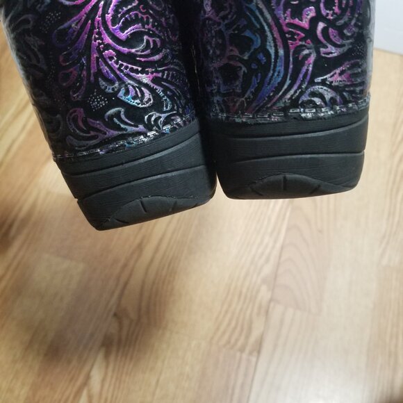 Dansko Women's XP 2.0 Purple Floral Embossed Clogs EU 41 US 10.5-11 - Picture 4 of 12